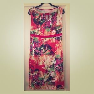 Print red dress, size M, L